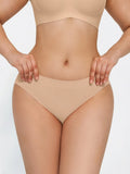 Seamless Solid Pressure-free Stretchy Fit Mid-Rise Brief
