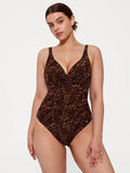 Shapewear Ruched Twist Front Sculpting Swimsuit