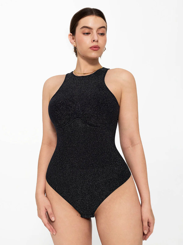 Shapewear Metallic Seamless Tummy-Control Durable Bodysuit