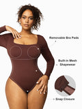 Contour Long Sleeve Square Neckline Bodysuit