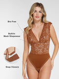 The Shapewear Bodysuit Sleeveless Lace V-Neck