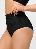 Popilush? The Shapewear Swimwear Ruched High-Waist Bikini Bottom