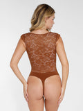 The Shapewear Bodysuit Sleeveless Lace V-Neck