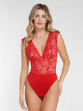 The Shapewear Bodysuit Sleeveless Lace V-Neck