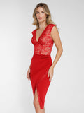 The Shapewear Bodysuit Sleeveless Lace V-Neck