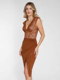 The Shapewear Bodysuit Sleeveless Lace V-Neck