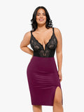 Built-In Shapewear Leather Skirt