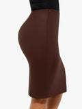 Built-In Shapewear Leather Skirt