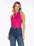 Shapewear Leather Mock Neck Bodysuit