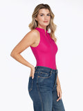 Shapewear Leather Mock Neck Bodysuit