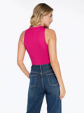 Shapewear Leather Mock Neck Bodysuit