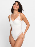 Popilush? Sexy Tops Body Shaper Tank Slip / White / XS Sheer Mesh Shapewear Cut-Out Bodysuit