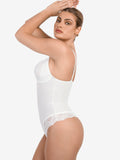Shapewear Deep-V Neck  Alluring Plunge Lace Thong Bodysuit