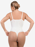 Shapewear Deep-V Neck  Alluring Plunge Lace Thong Bodysuit