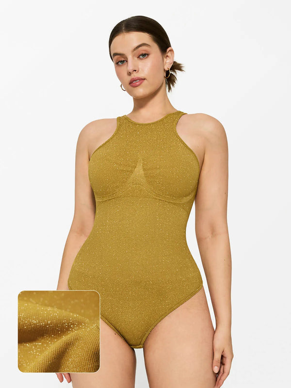 Shapewear Metallic Seamless Tummy-Control Durable Bodysuit