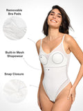 Popilush? Sexy Tops Body Shaper Tank Sheer Mesh Shapewear Cut-Out Bodysuit