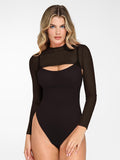 New arrivals Black / XS The Shapewear Bodysuit Sheer Mesh Cutout Set