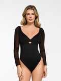 New arrivals Black / XS The Shapewear Bodysuit with Mesh Sleeves