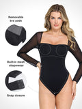 New arrivals The Shapewear Bodysuit with Square Neck and Mesh Sleeves