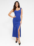 Popilush? Built-in Shapewear Off Shoulder Split Maxi Dress