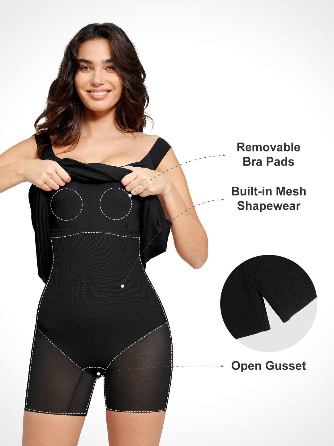 Popilush? Built-in Shapewear Off Shoulder Split Maxi Dress