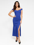 Popilush? Built-in Shapewear Off Shoulder Split Maxi Dress
