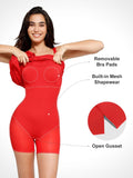 Popilush? Built-in Shapewear Ruched Slit Maxi Dress