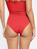 Popilush? Ruched V Neck One-Piece Shapewear Swimsuit