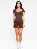 Popilush? Yoga Gym One Piece Workout Shorts Jumpsuit Summer Outfits Seamless Ribbed Shapewear Sport Romper