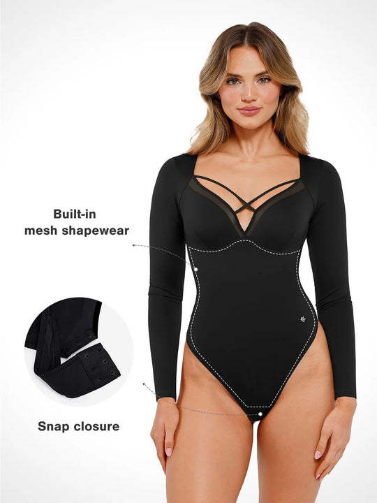 popilush-shapewear-long-sleeve-mesh-inset-tummy-control-bodysuit-tops-body-shaper-sculpting-winter-35089767268528.webp