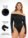 popilush-shapewear-metallic-knit-long-sleeve-slimming-bodysuit-off-shoulder-shine-tops-body-shaper-winter-35223441211568.webp