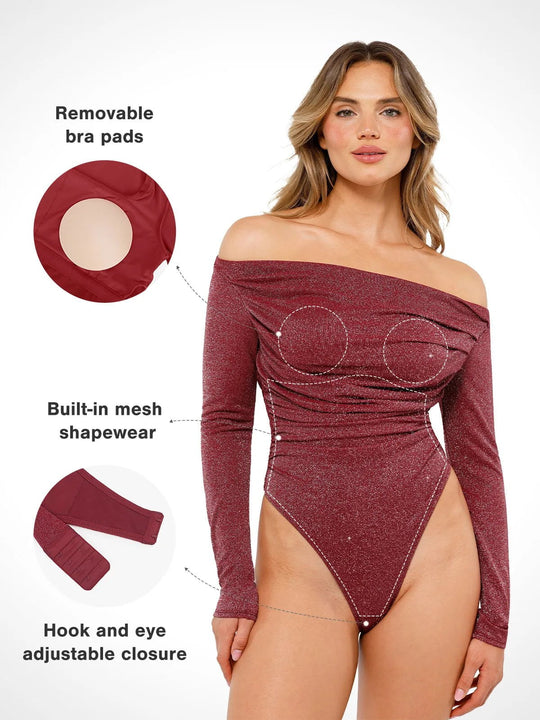 popilush-shapewear-metallic-knit-long-sleeve-slimming-bodysuit-off-shoulder-shine-tops-body-shaper-winter-35223441244336.webp