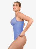 Shapewear Deep-V Neck  Alluring Plunge Lace Thong Bodysuit