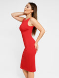 Popilush? Built-In Shapewear Hidden Zipper Sleeveless Dress
