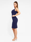 Popilush? Built-In Shapewear Sqaure Neck Sleeveless Dress