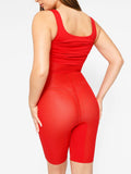 Popilush? Built-In Shapewear Sqaure Neck Sleeveless Dress