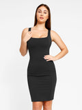 Popilush? Built-In Shapewear Sqaure Neck Sleeveless Dress