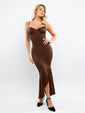 Popilush? Formal Bodycon Party Summer Dress Maxi Dress / Brown / XS Built-in Shapewear Corset Style Mermaid Hem Slip Maxi Dress