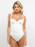Popilush? White / XS Built-in Shapewear Corset Style Thong Bodysuit