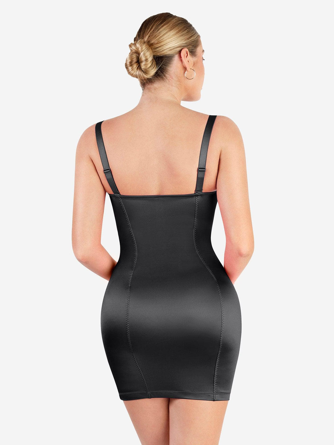 Popilush? Bodycon Summer Dress Tummy Control Built-In Shapewear Metallic Shiny Bustier Mini Dress