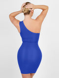 Popilush? Built-In Shapewear One Shoulder Cutout Mini Dress