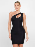 Popilush? Built-In Shapewear One Shoulder Cutout Mini Dress
