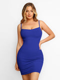 Popilush Shaping Slip Dress Built-In Shapewear Slip Mini Lounge Dress