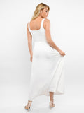 Popilush? Built-In Shapewear Square Neck Sleeveless Maxi Dress