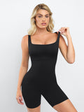 Popilush? Yoga Activewear Sports Jumpsuit Bulit-In Shapewear Sqaure-Neck Thigh Slimming Workout Romper