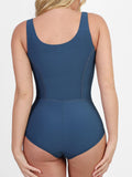 Popilush Tops Body Shaper Jumpsuit Tank Denim Denim Tummy Control Bodysuit
