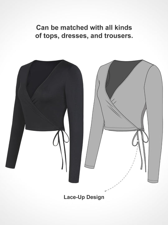 Popilush? Drop Shoulder Tie Open Front Long-Sleeve Cardigan
