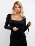 Popilush? Outwear Drop Shoulder Tie Open Front Long-Sleeve Cardigan