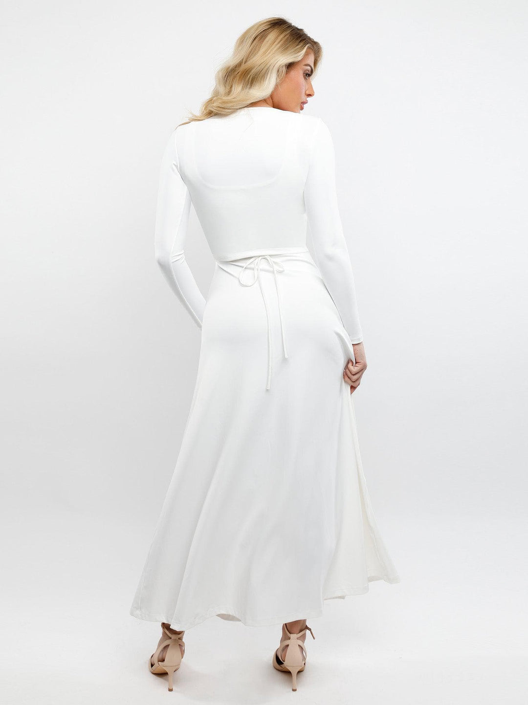 Popilush? Outwear Drop Shoulder Tie Open Front Long-Sleeve Cardigan