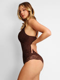 Popilush Thong Bodysuit Lace Smooth Firm Control Thong Bodysuit